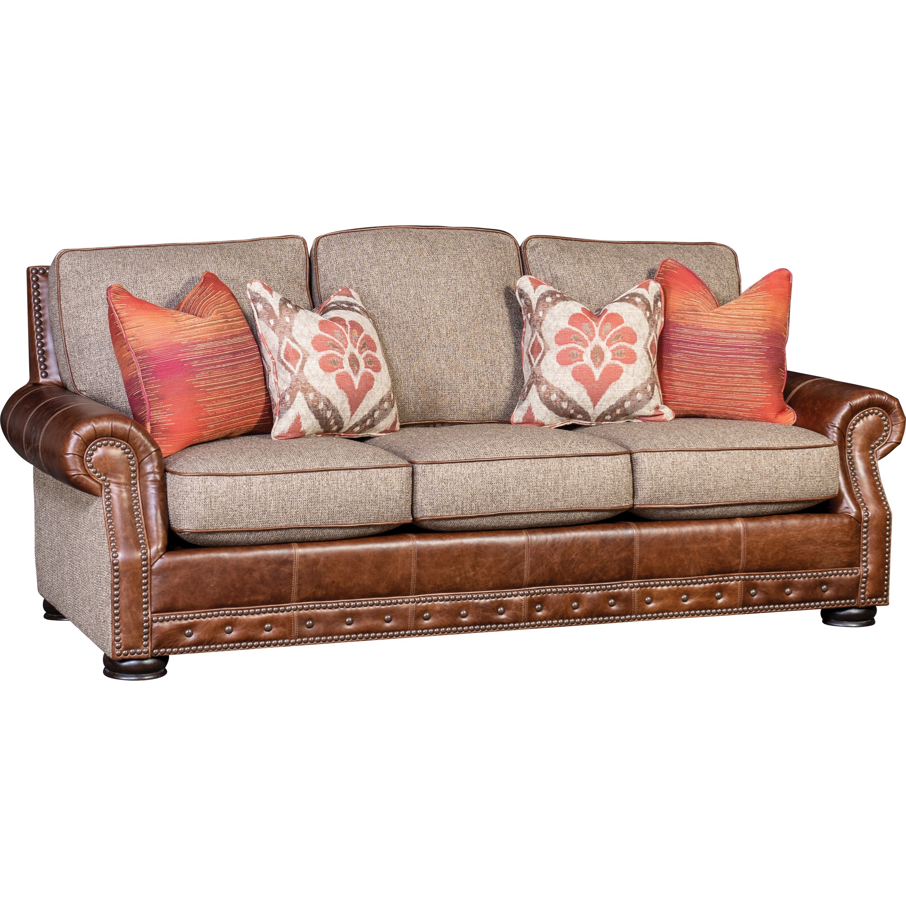 Mayo 2900 Rolled Arm Sofa w/ Nailhead Trim Howell Furniture Sofas